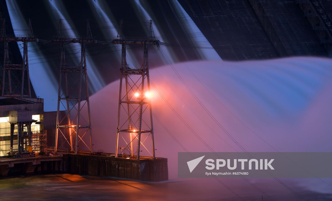Russia Hydroelectric Station Water Discharge