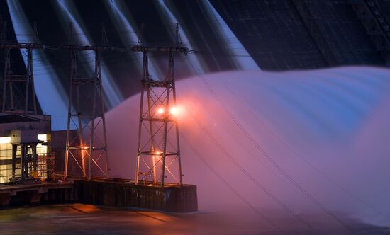 Russia Hydroelectric Station Water Discharge