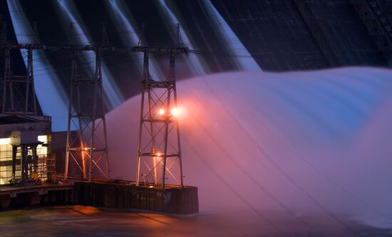 Russia Hydroelectric Station Water Discharge