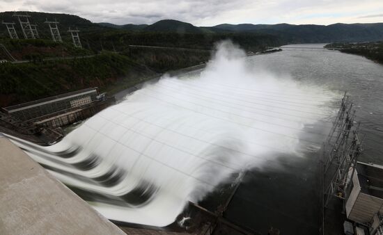 Russia Hydroelectric Station Water Discharge
