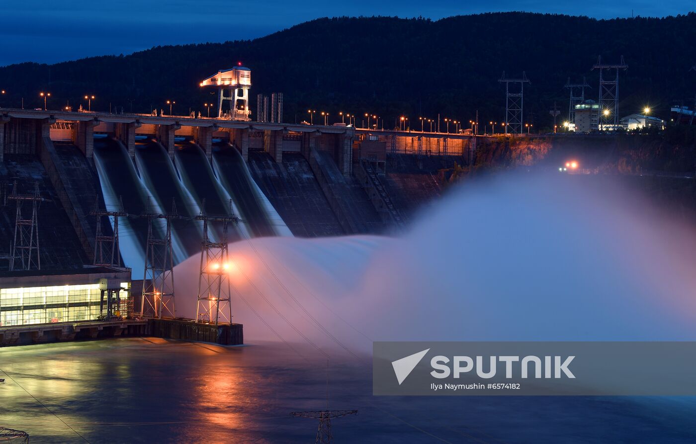 Russia Hydroelectric Station Water Discharge