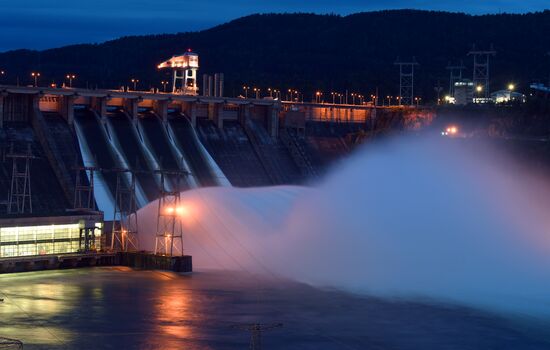Russia Hydroelectric Station Water Discharge