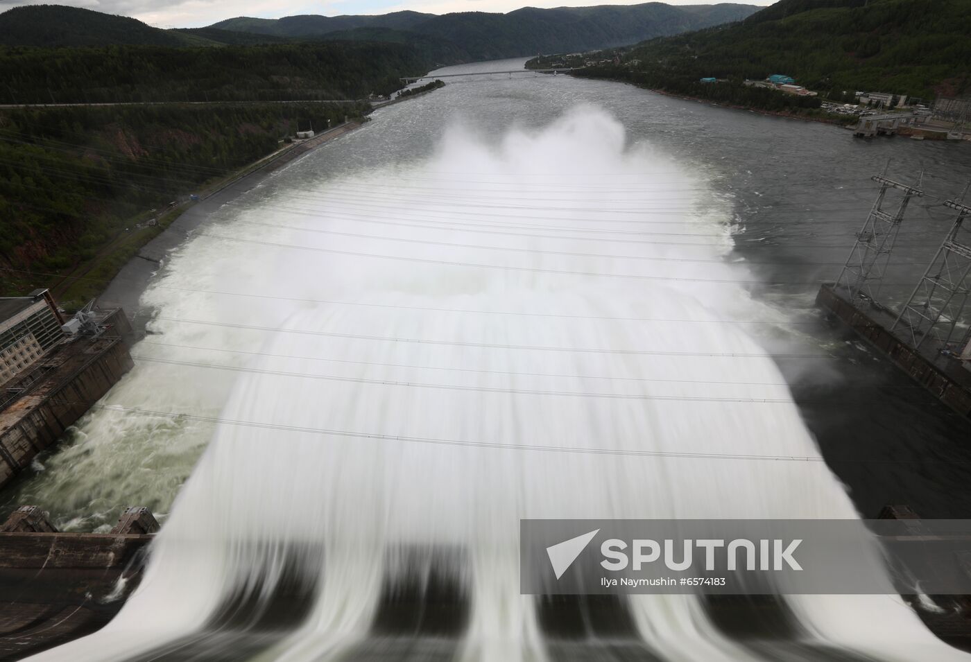 Russia Hydroelectric Station Water Discharge