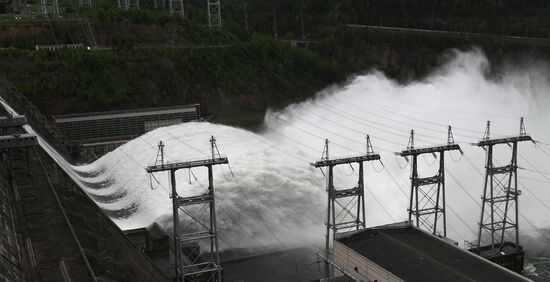 Russia Hydroelectric Station Water Discharge