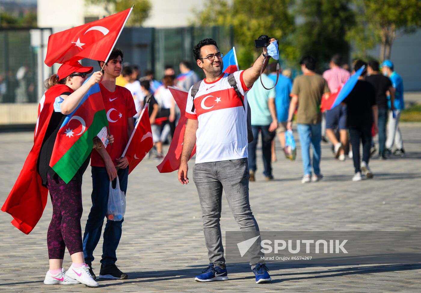Azerbaijan Soccer Euro 2020 Turkey - Wales