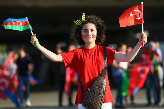 Azerbaijan Soccer Euro 2020 Turkey - Wales