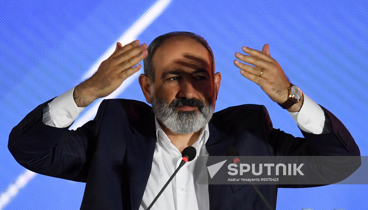 Armenia Pashinyan Supporters Rally