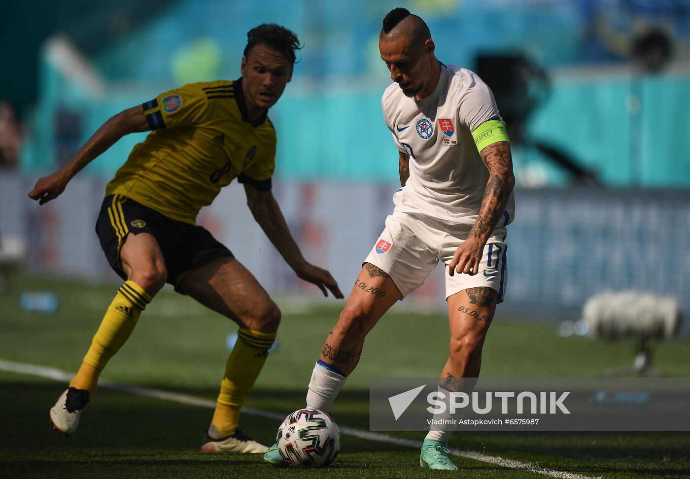 Russia Soccer Euro 2020 Sweden - Slovakia