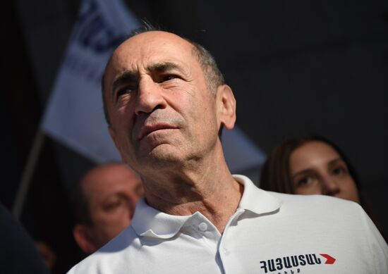 Armenia Kocharyan Supporters Rally