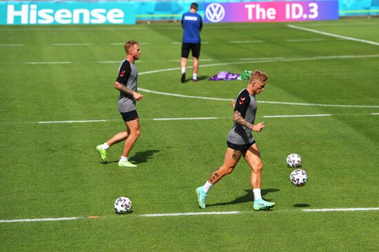 Denmark Soccer Euro 2020 Denmark Training Session