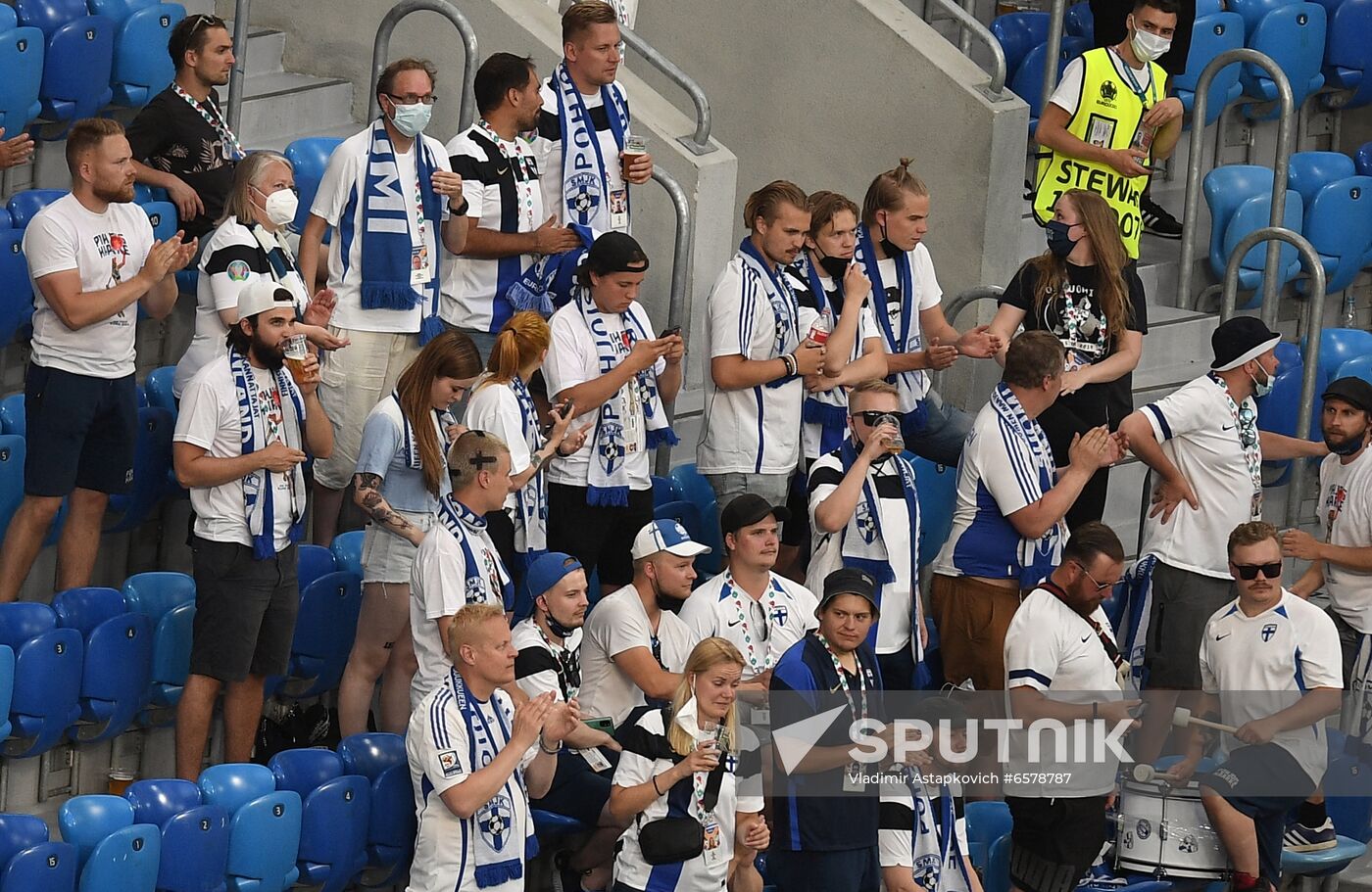 Russia Soccer Euro 2020 Finland - Belgium