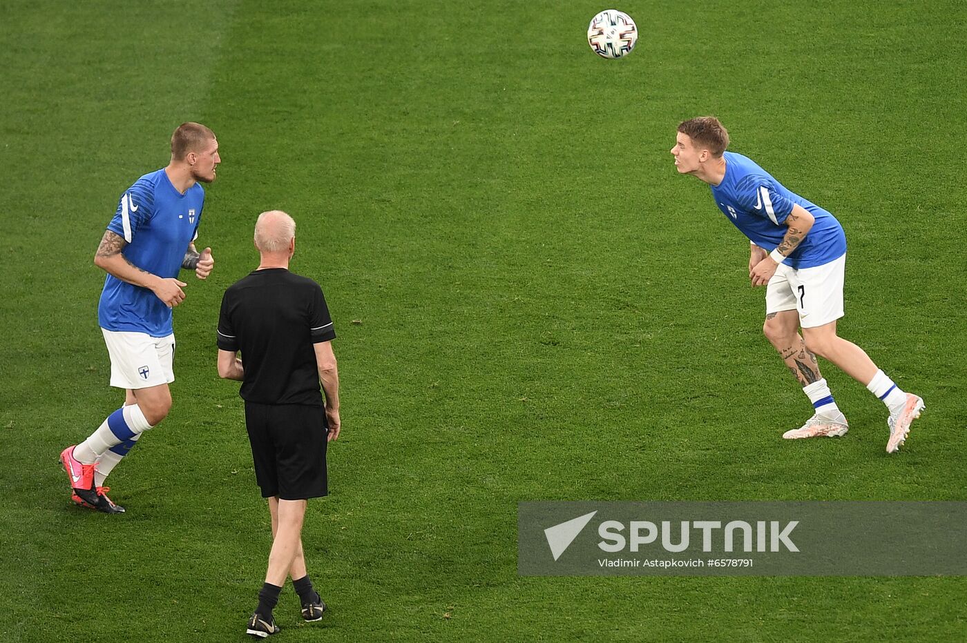 Russia Soccer Euro 2020 Finland - Belgium