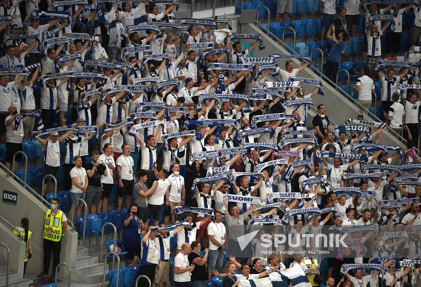 Russia Soccer Euro 2020 Finland - Belgium