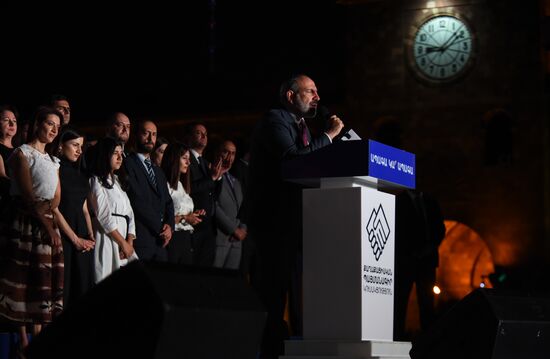 Armenia Pashinyan Supporters Rally