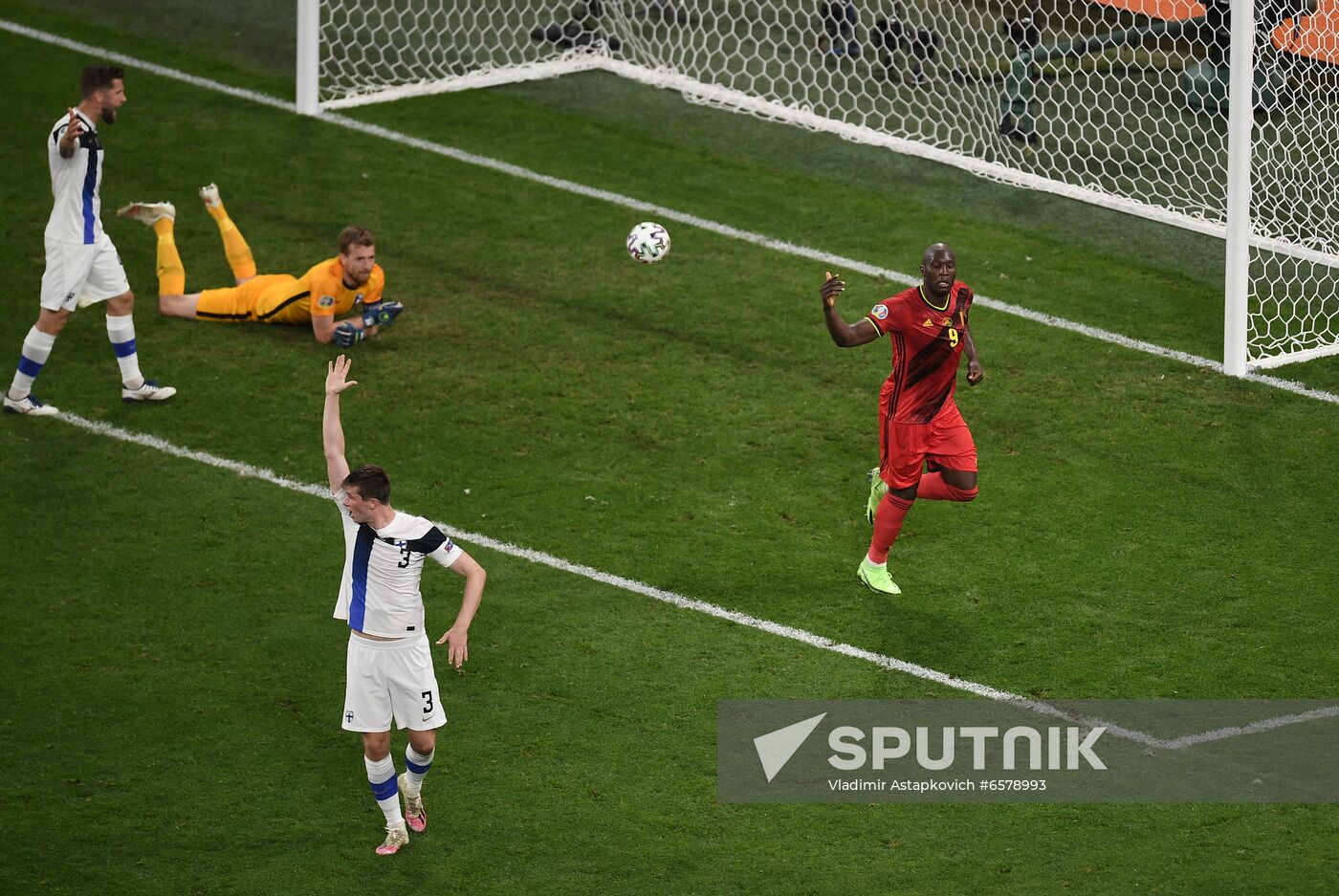 Russia Soccer Euro 2020 Finland - Belgium