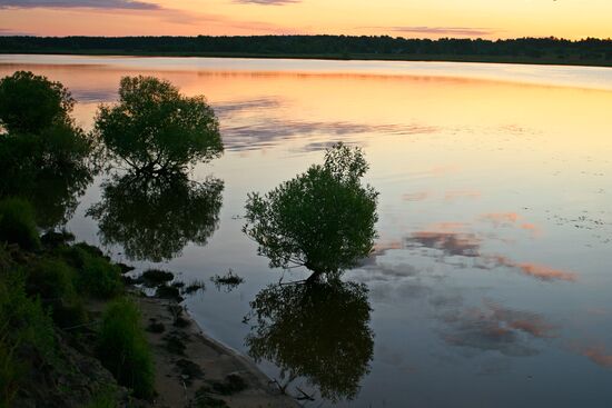 Sunset on Volga