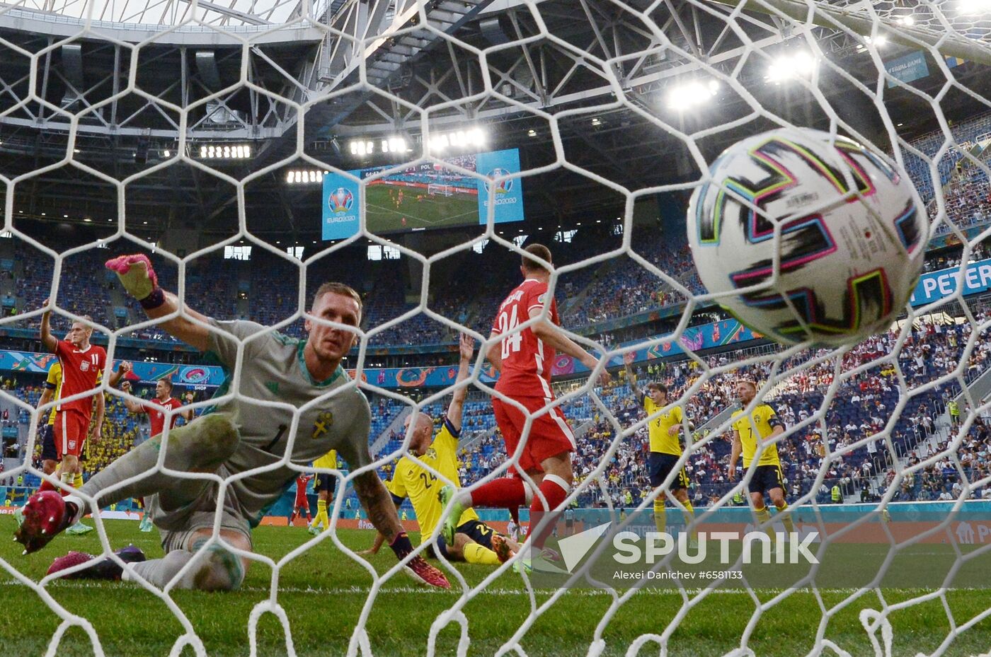 Russia Soccer Euro 2020 Sweden - Poland