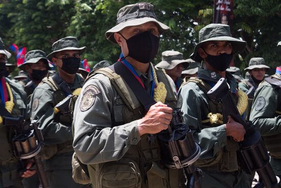 Venezuela Carabobo Battle Bicentennial Parade Rehearsal
