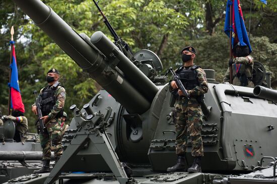 Venezuela Carabobo Battle Bicentennial Parade Rehearsal