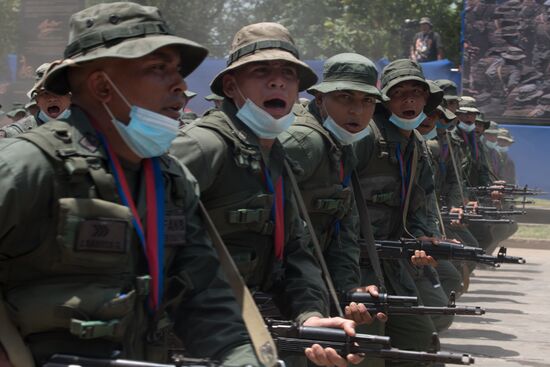 Venezuela Carabobo Battle Bicentennial Parade Rehearsal