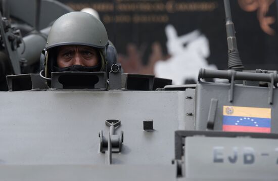 Venezuela Carabobo Battle Bicentennial Parade Rehearsal