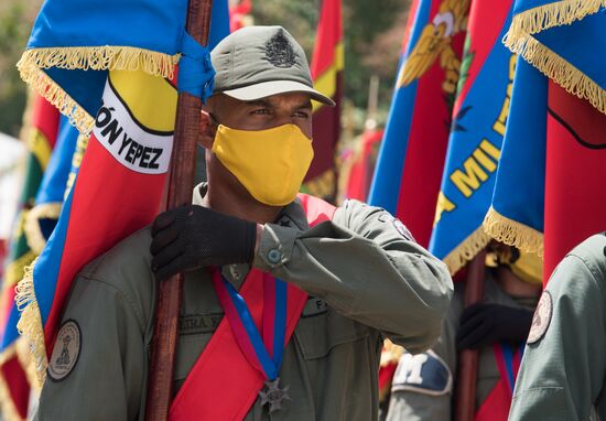 Venezuela Carabobo Battle Bicentennial Parade Rehearsal