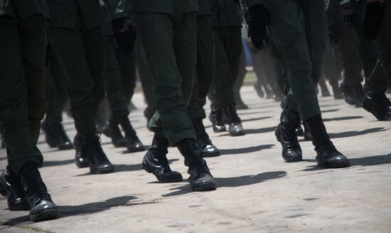 Venezuela Carabobo Battle Bicentennial Parade Rehearsal