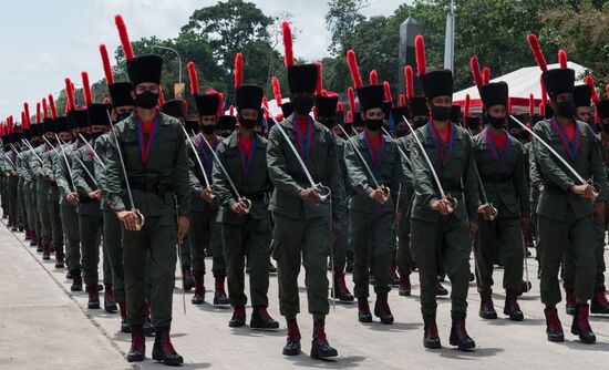 Venezuela Carabobo Battle Bicentennial Parade Rehearsal