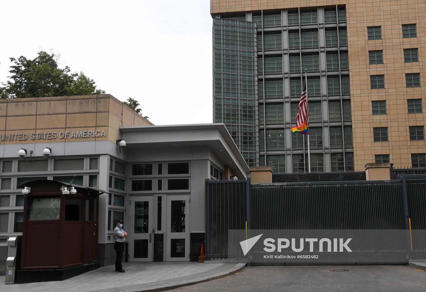 Russia US Embassy LGBT Flag