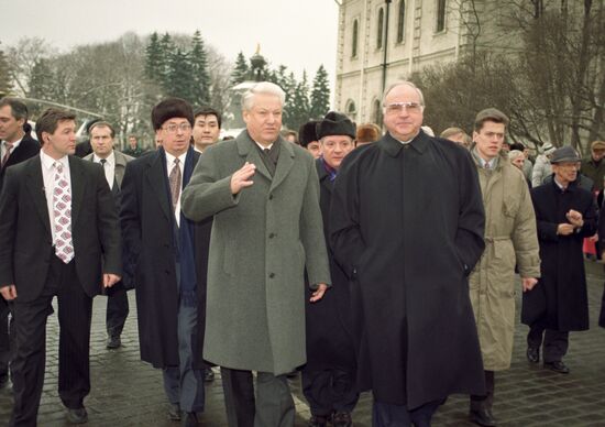 German Chancellor Helmut Kohl's official visit to Russia