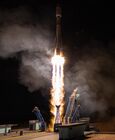 In this handout photo released by Russian Space Agency Roscosmos, the Soyuz-2.1b carrier rocket with the Fregat upper stage and 36 space vehicles of the OneWeb satellite company blasts off from the Vostochny Cosmodrome, in Amur region, Russia. Editorial use only, no archive, no commercial use. Location: Russia, Amur region. Russia Space