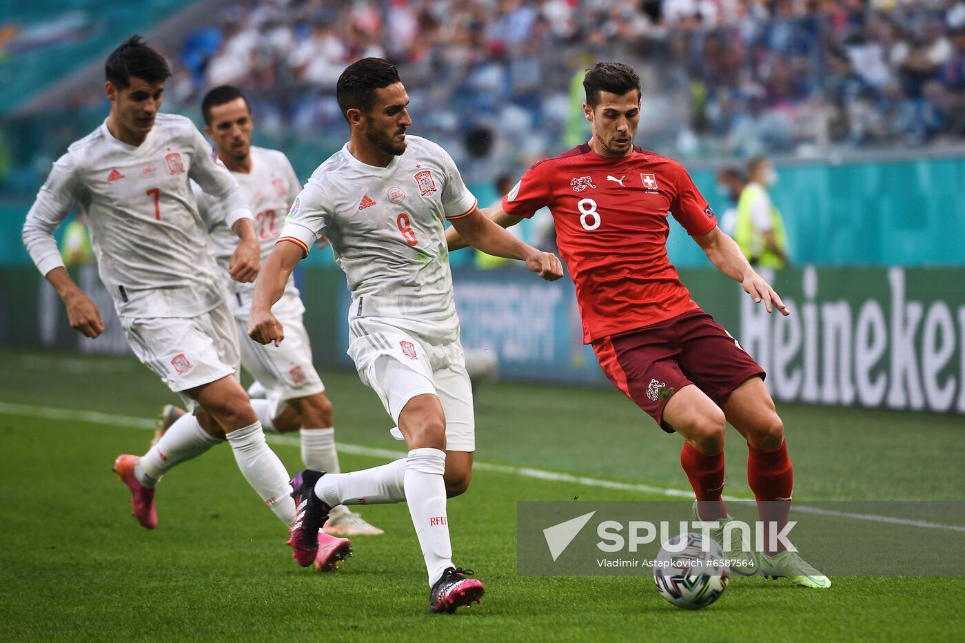 Russia Soccer Euro 2020 Switzerland - Spain