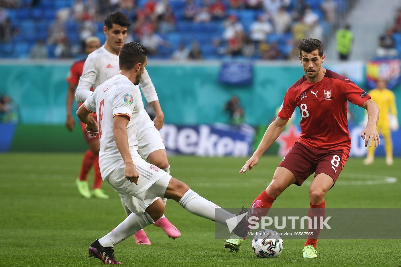 Russia Soccer Euro 2020 Switzerland - Spain