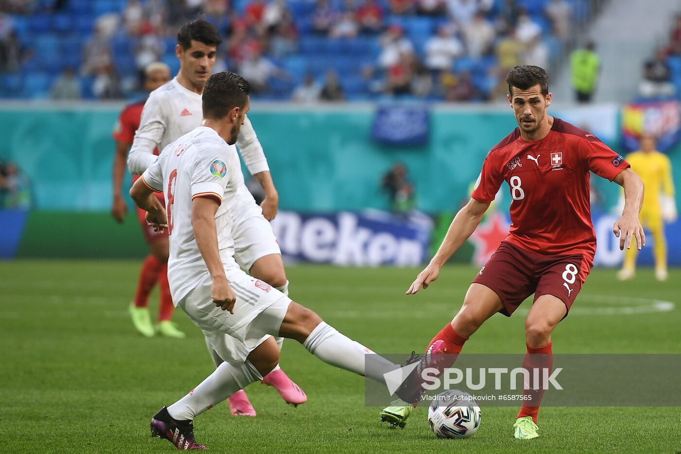 Russia Soccer Euro 2020 Switzerland - Spain