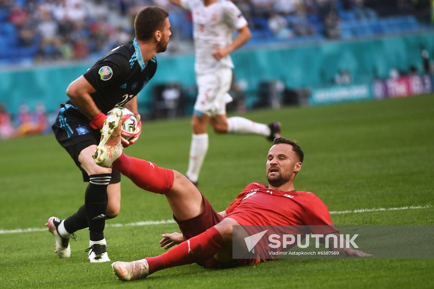 Russia Soccer Euro 2020 Switzerland - Spain