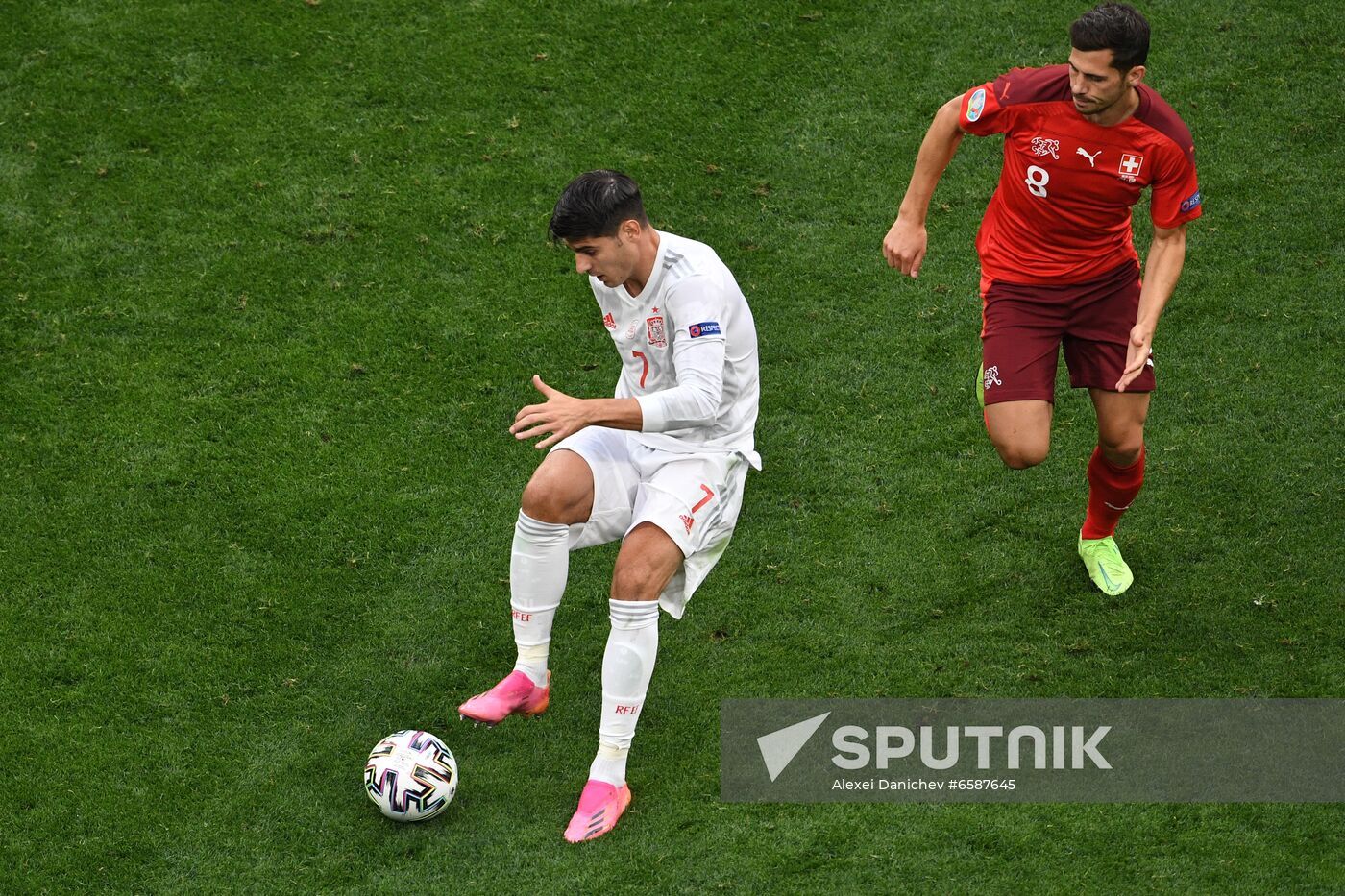 Russia Soccer Euro 2020 Switzerland - Spain