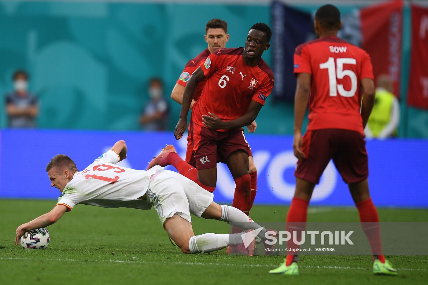 Russia Soccer Euro 2020 Switzerland - Spain