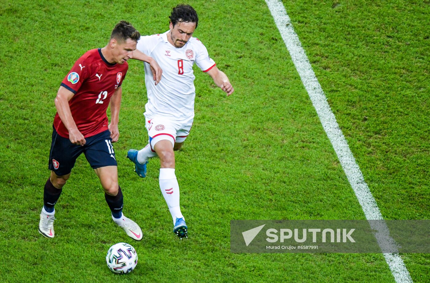 Azerbaijan Soccer Euro 2020 Czech Republic - Denmark