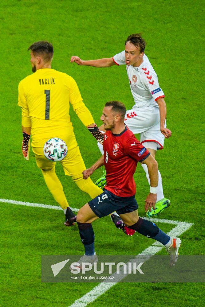 Azerbaijan Soccer Euro 2020 Czech Republic - Denmark