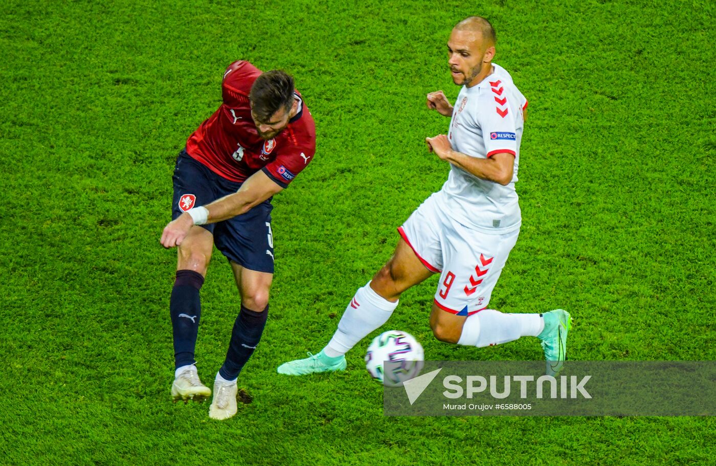 Azerbaijan Soccer Euro 2020 Czech Republic - Denmark