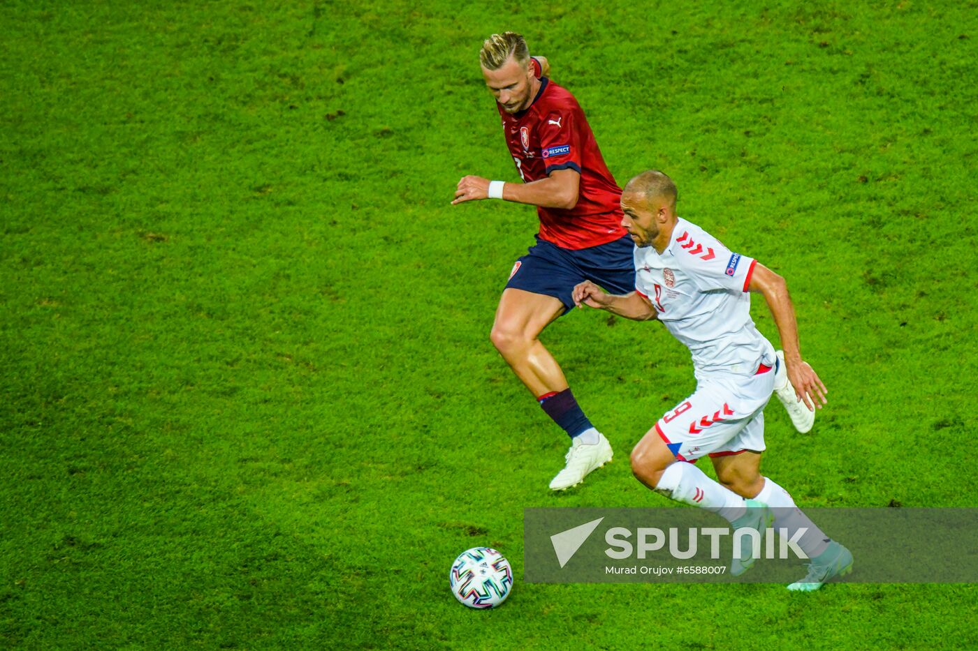 Azerbaijan Soccer Euro 2020 Czech Republic - Denmark