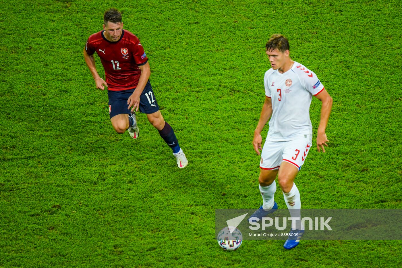 Azerbaijan Soccer Euro 2020 Czech Republic - Denmark