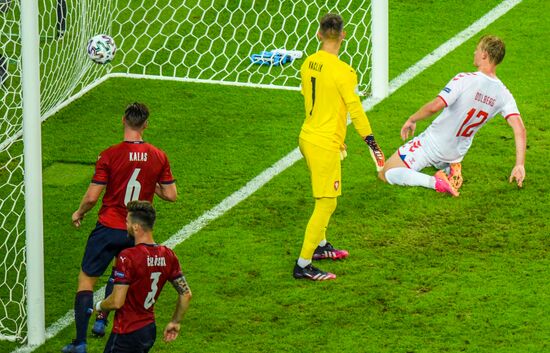 Azerbaijan Soccer Euro 2020 Czech Republic - Denmark