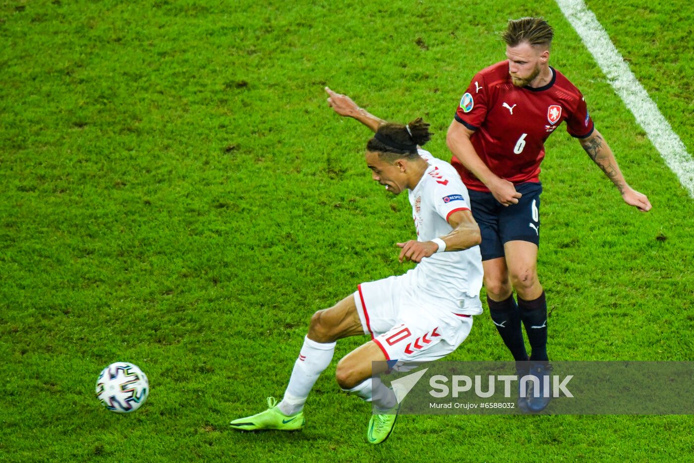 Azerbaijan Soccer Euro 2020 Czech Republic - Denmark