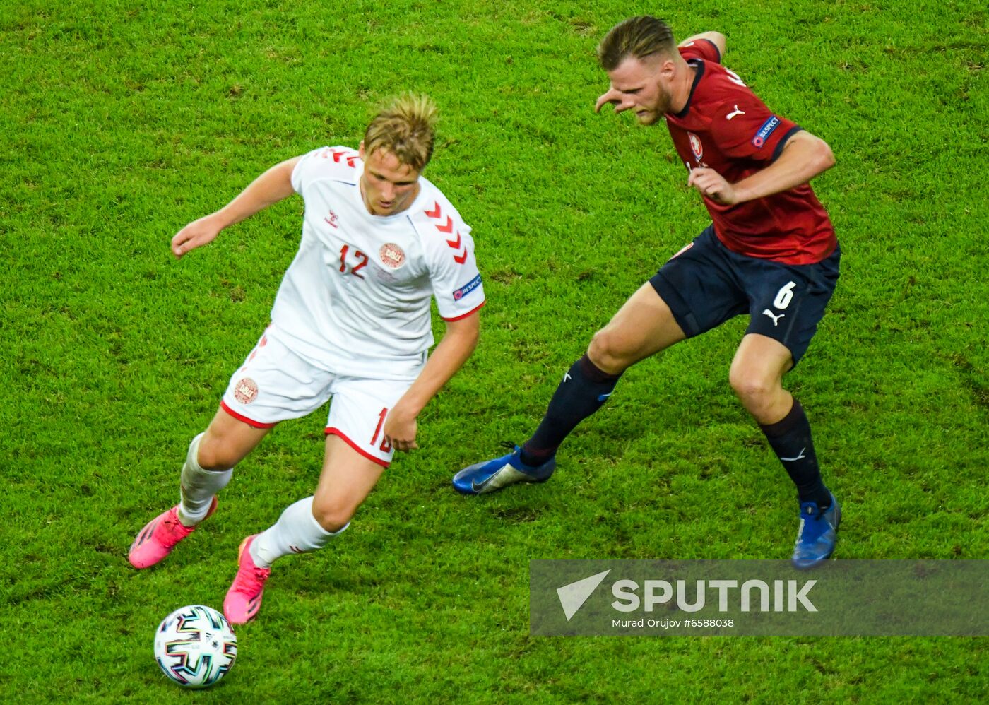 Azerbaijan Soccer Euro 2020 Czech Republic - Denmark