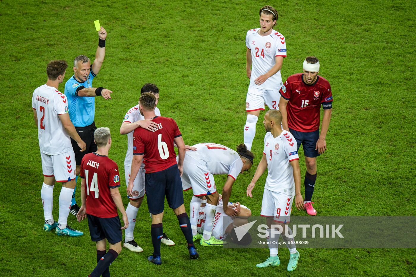 Azerbaijan Soccer Euro 2020 Czech Republic - Denmark