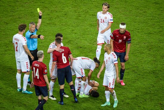 Azerbaijan Soccer Euro 2020 Czech Republic - Denmark