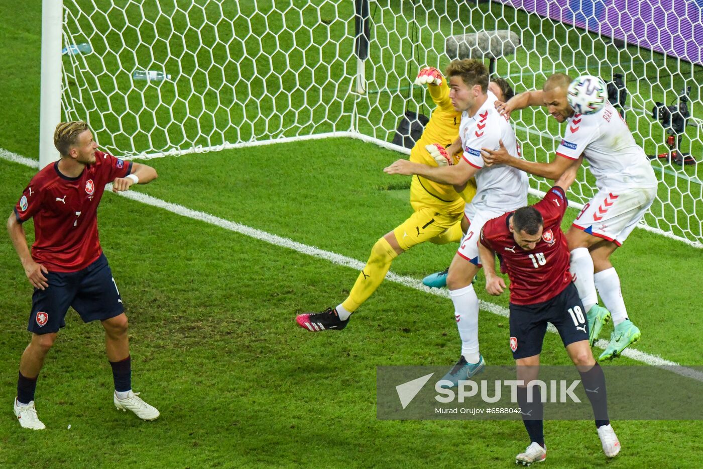 Azerbaijan Soccer Euro 2020 Czech Republic - Denmark