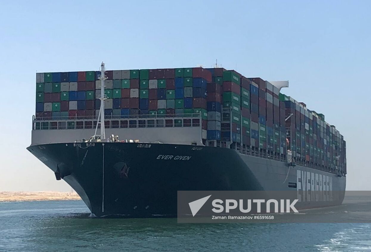 Egypt Suez Canal Traffic Blockade