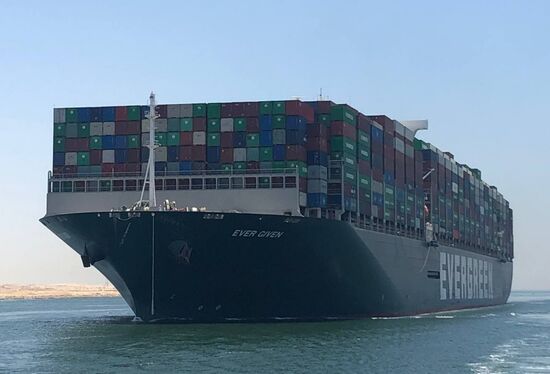 Egypt Suez Canal Traffic Blockade